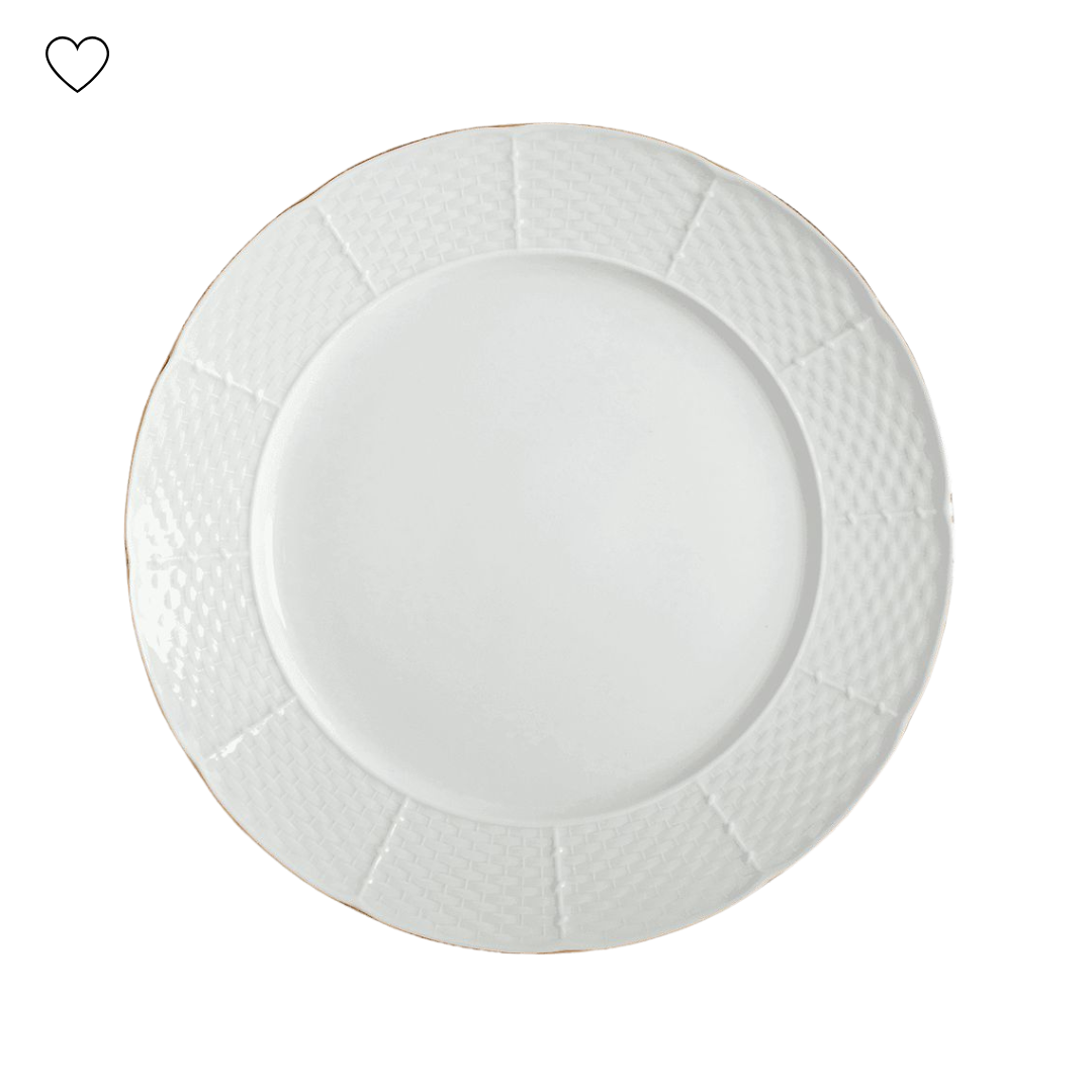 Aparelho de Jantar Branco Ouro - Serve 06 pessoas