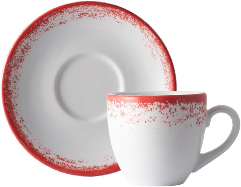 Aparelho de Jantar Névoa Vermelho - Serve 06 pessoas