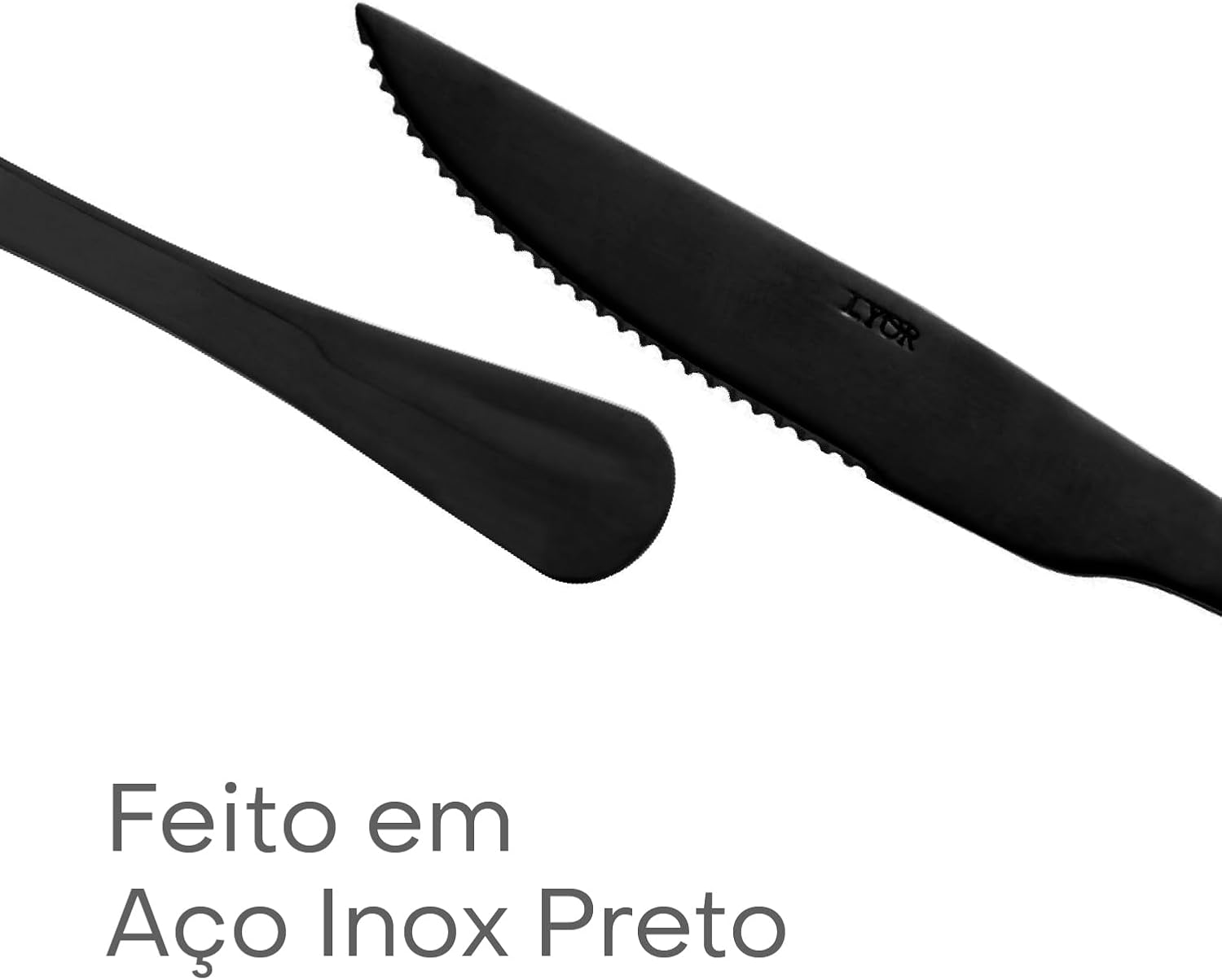 LYOR - Faqueiro de Aço Inox Positano 24 Peças - Jogos de Talheres - Mesa Posta - Utensílios de Cozinha, Enxoval, Casamento, Decoração