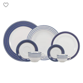 Aparelho de Jantar  Azul Royale Chá e Café - Serve 06 pessoas