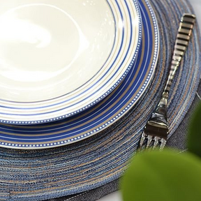 Aparelho de Jantar  Azul Royale Chá e Café - Serve 06 pessoas