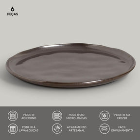 Coleção Cores Radiantes - Aparelho de Jantar - Serve 06 pessoas