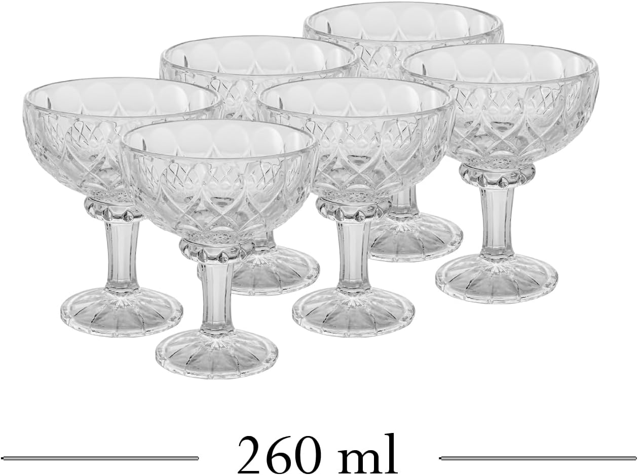 WOLFF - Conjunto 6 Taças de Sobremesa de Cristal Angel 260ml