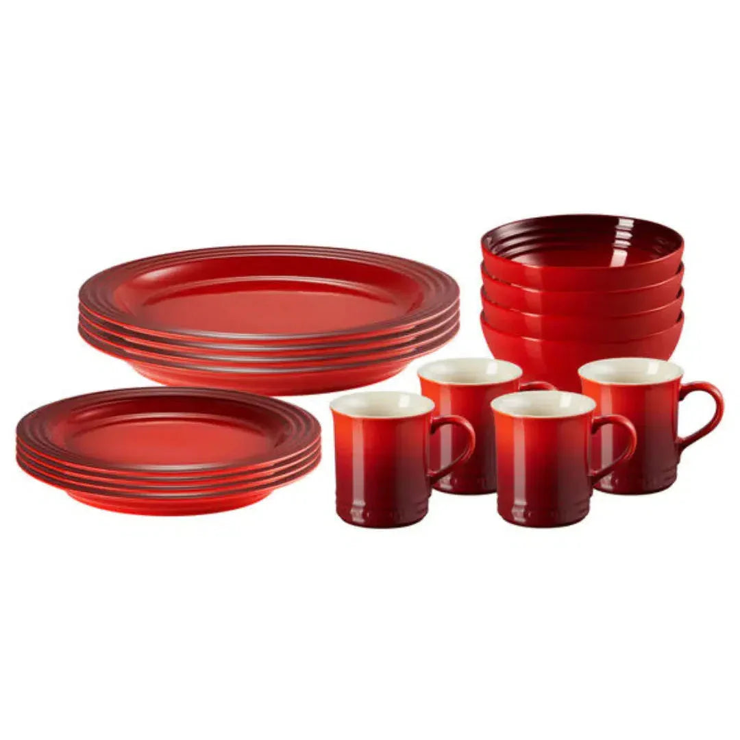 Aparelho de Jantar Vermelho Encanta - Serve 06 pessoas