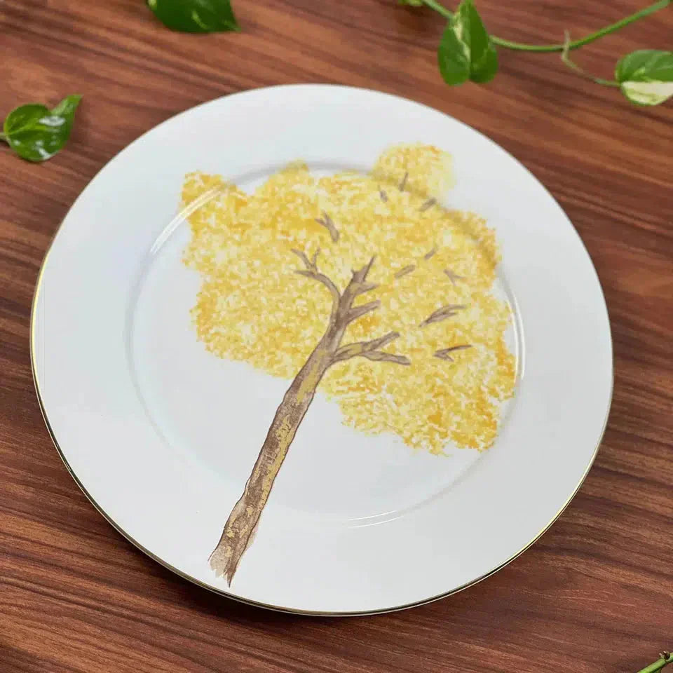 Aparelho de Jantar Cerâmica Ypê Amarelo - Serve 06 pessoas