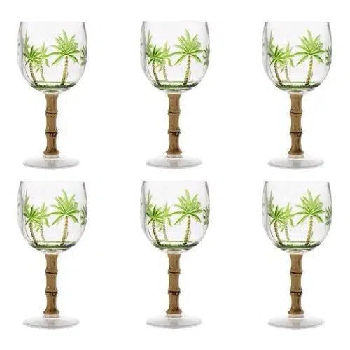 Conjunto 6 Taças 495ml Palm Tree Sprayed