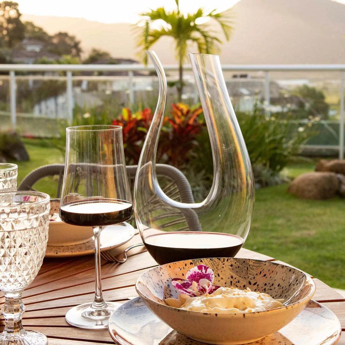 Kit Promocional: Decanter em Cristal Vinogusto + Jogo 6 Taças de Vinho em Cristal para Vinho Sommelier 460ml