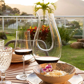 Kit Promocional: Decanter em Cristal Vinogusto + Jogo 6 Taças de Vinho em Cristal para Vinho Sommelier 460ml