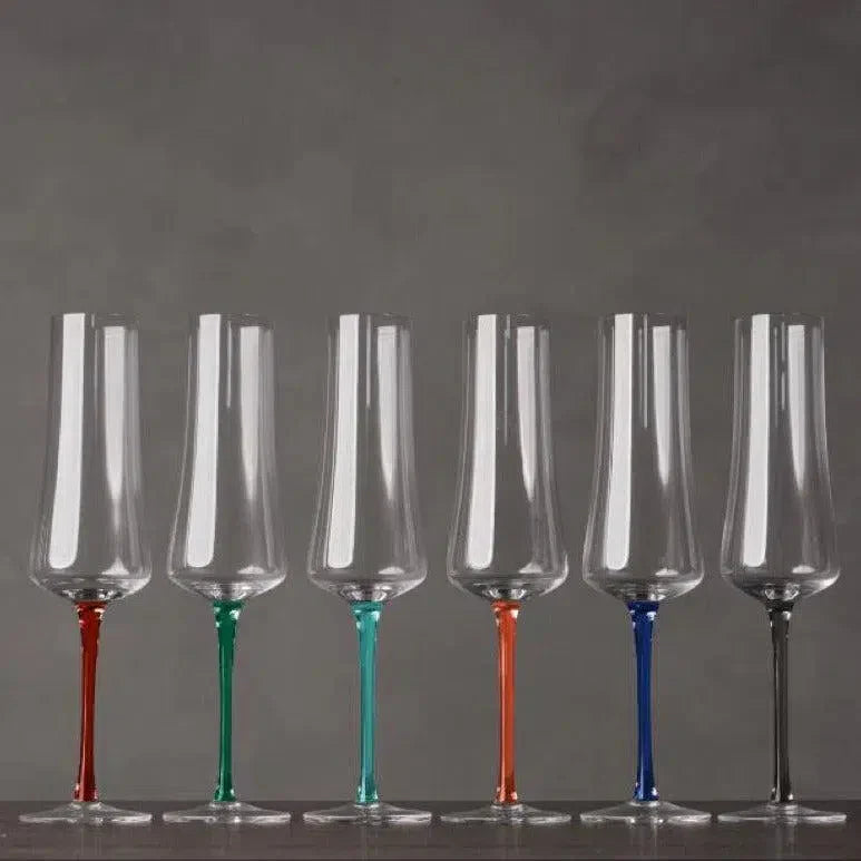 Kit Promocional: Linha Completa Sommelier Hastes Coloridas para Vinho e Espumante (12 Taças)