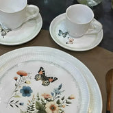 Aparelho de Jantar Flores Borboleta - Serve 06 pessoas